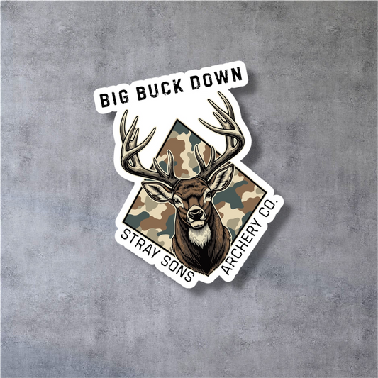 BIG BUCK DOWN Sticker