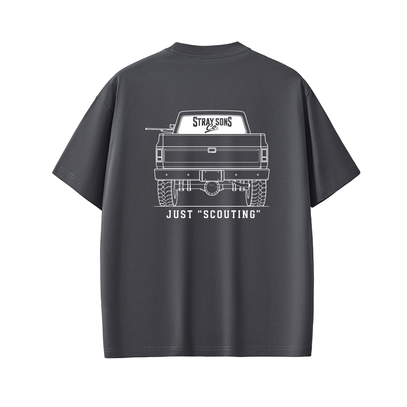 Just “Scouting” Tee (White On Dark)