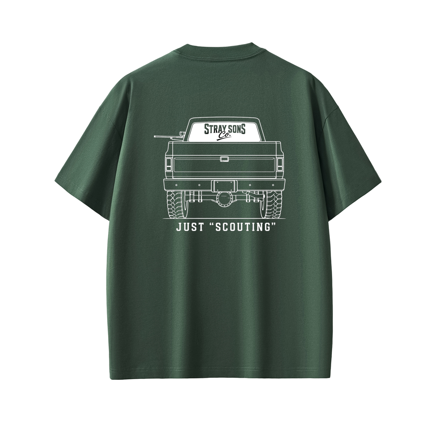Just “Scouting” Tee (White On Dark)