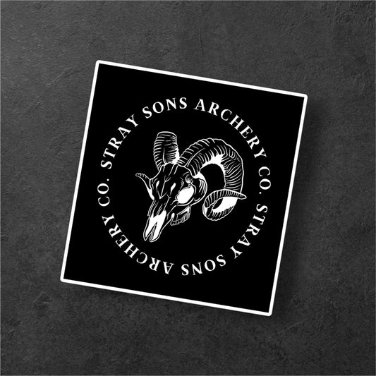 STRAY SONS RAM SKULL Window Decal