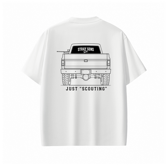 Just “Scouting” Tee (Black On Light)