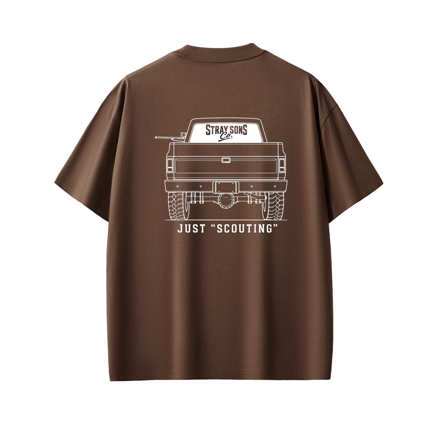 Just “Scouting” Tee (White On Dark)